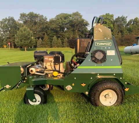 Seeding and Spraying Services With Turfco T3100 spreader sprayer